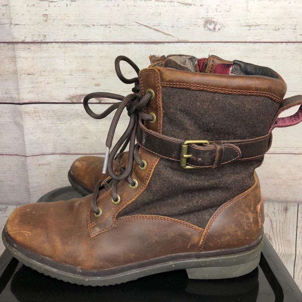 UGG Kesey Boot! Waterproof leather. Brown, size 8